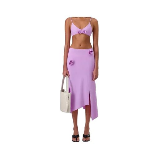 Floral Asymmetric Mid Skirt