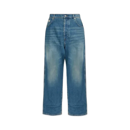 Moschino Vintage Effect Logo Patch Jeans