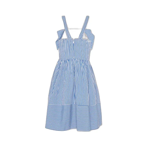 Monnalisa Bow Detailed Striped Dress