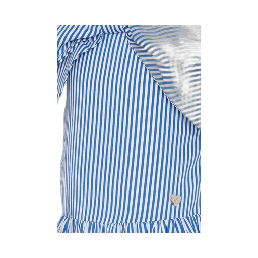 Monnalisa Bow Detailed Striped Dress