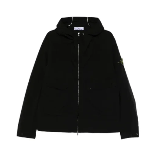 Stone Island Logo Patch Hooded Jacket