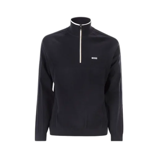Boss Hugo Boss Zip Detailed High Neck Jumper