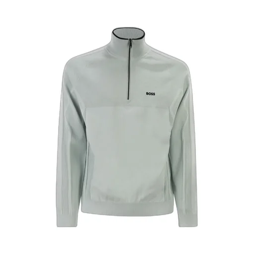 Boss Hugo Boss Zip Detailed High Neck Jumper
