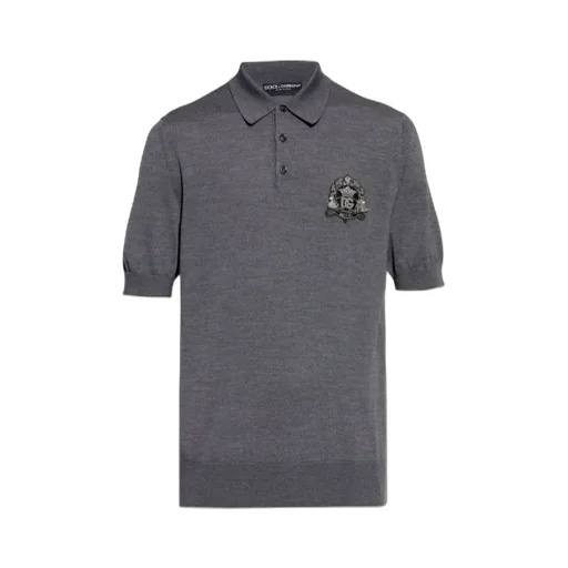 Dolce & Gabbana Heraldic Patch Polo Shirt