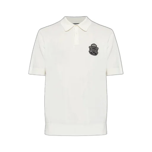 Dolce & Gabbana Crest Patch Polo Shirt