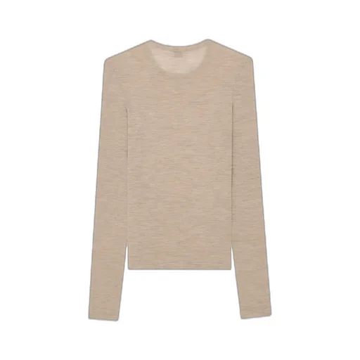 Round-Neck Long-Sleeved Top