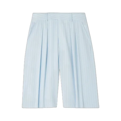 Vivian Pleated Striped Shorts