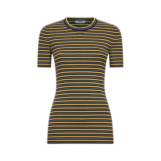 Round-Neck Short-Sleeved Knitted Shirt