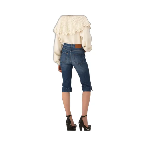 High-Waisted Cropped Jeans