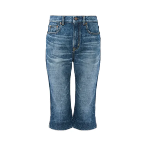 High-Waisted Cropped Jeans