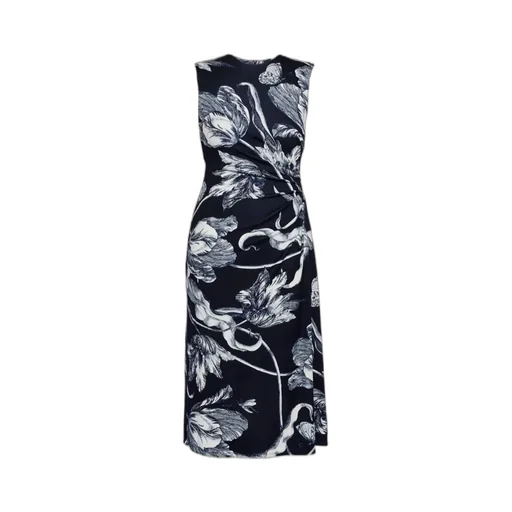 Floral-Print Sleeveless Midi Dress