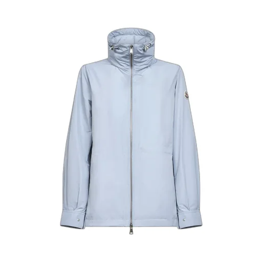 Moncler Logo Patch Zip-Up Coat