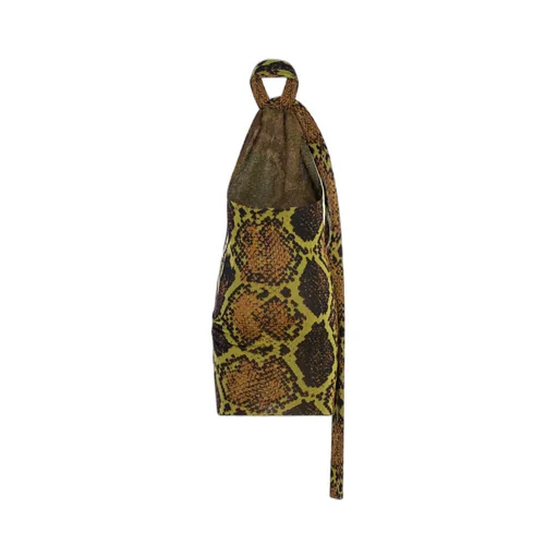 The Attico Halterneck Printed Mini Dress