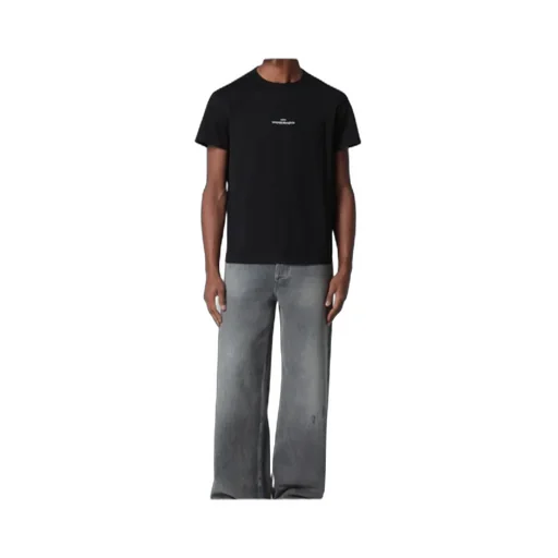 Black T-Shirt With Distorted Logo