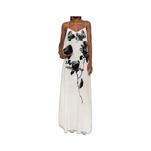 Floral Silk Maxi Dress