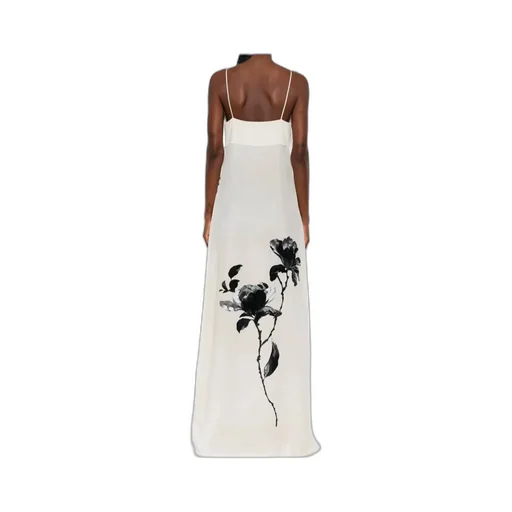 Floral Silk Maxi Dress