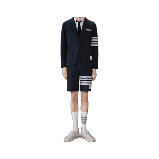 Thom Browne Double Face Knit 4-Bar Sack Jacket