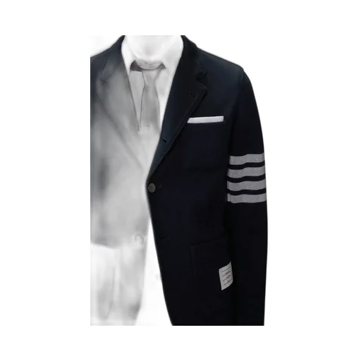 Thom Browne Double Face Knit 4-Bar Sack Jacket