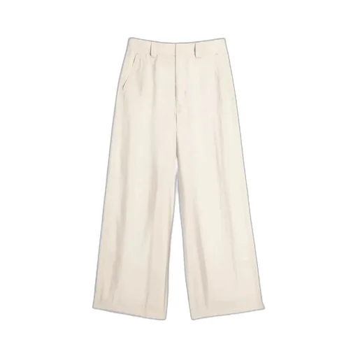 Straight Tailored Pants In Dry Silk