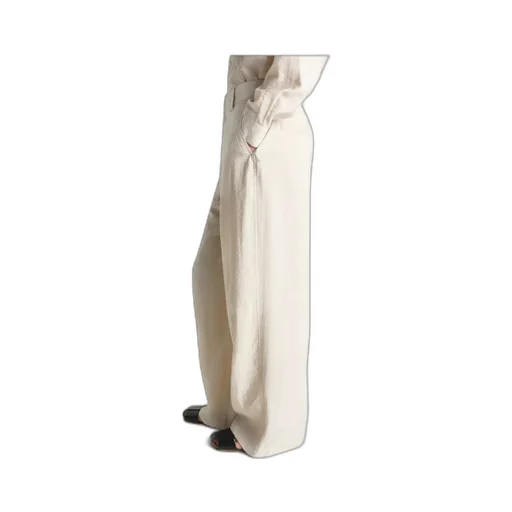 Straight Tailored Pants In Dry Silk