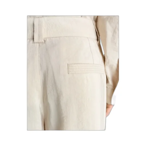 Straight Tailored Pants In Dry Silk