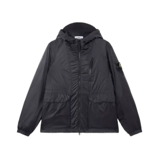 Stone Island Logo Patch Zip-Up Jacket