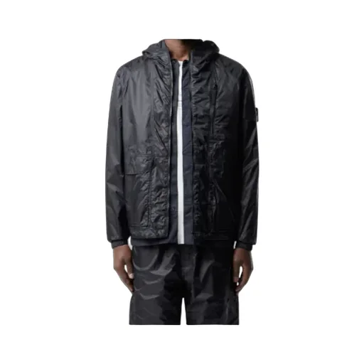 Stone Island Logo Patch Zip-Up Jacket