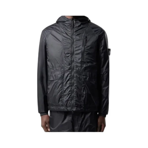 Stone Island Logo Patch Zip-Up Jacket