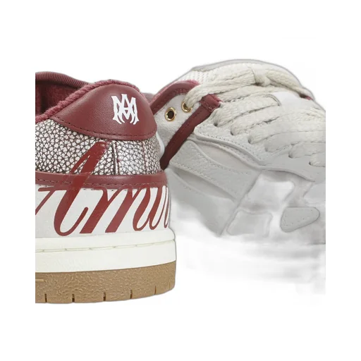 Amiri Round Toe Lace-Up Sneakers