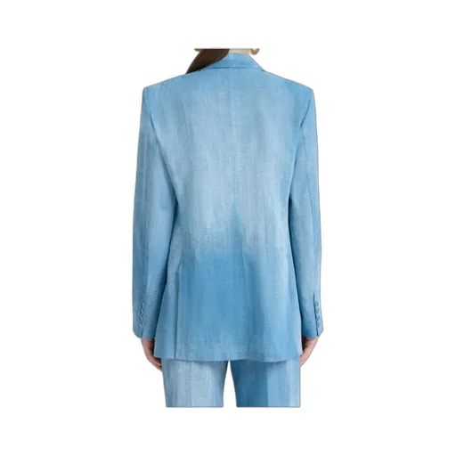 Double-Breasted Jacket In Silk-Effect Chiffon