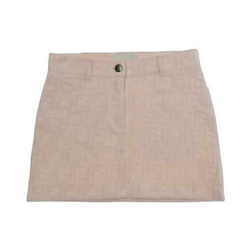 Fendi Kids Ff Jacquard Crinked Skirt