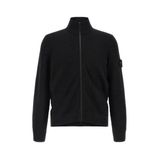 Stone Island Zip-Up High Neck Cardigan
