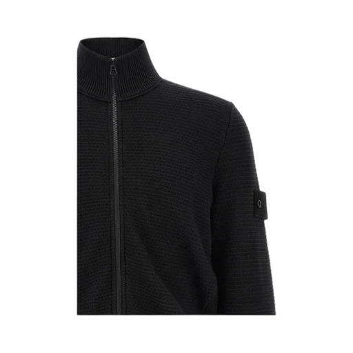 Stone Island Zip-Up High Neck Cardigan