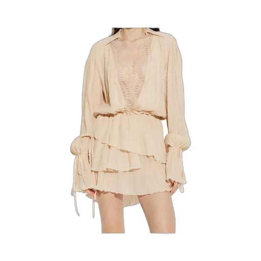 Blumarine Long-Sleeved V-Neck Dress