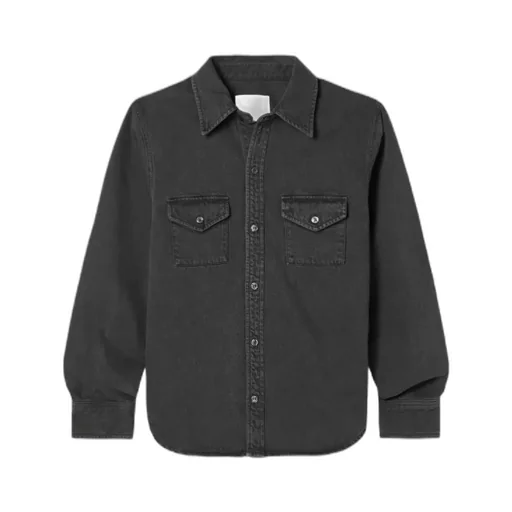 Long-Sleeved Denim Shirt