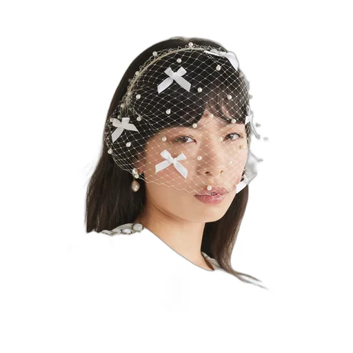 Teresa Embellished Satin And Fishnet Veil