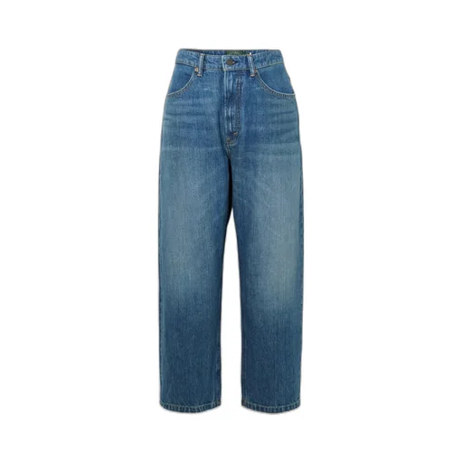 Bow High-Rise Tapered Jeans