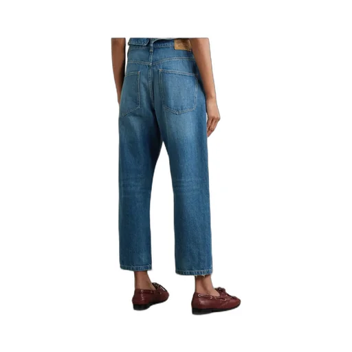 Bow High-Rise Tapered Jeans
