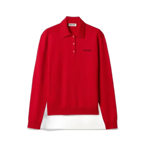 Wool Knit Polo Shirt