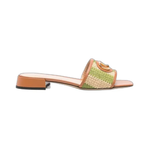 Square-Toe Flat Sandals