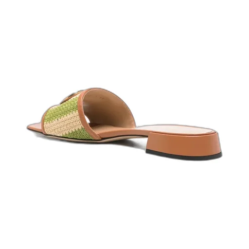 Square-Toe Flat Sandals