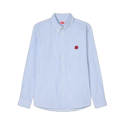 Embroidered Casual Shirt In Seersucker Cotton Boke Flower