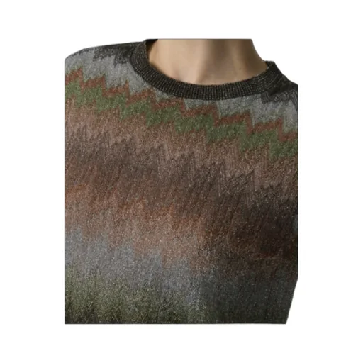Snake-Pattern Viscose Lamé Crewneck T-Shirt