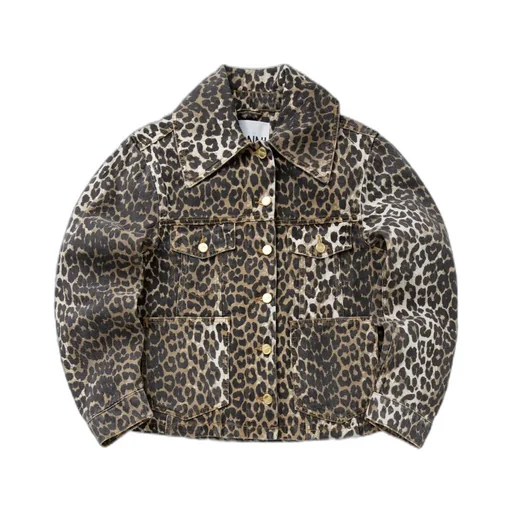 Leopard Denim Jacket