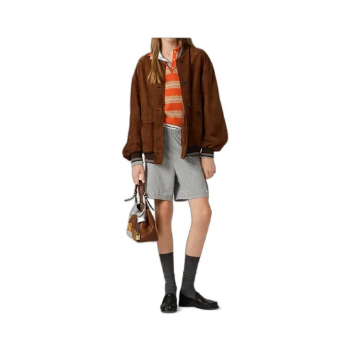 Suede Blouson Jacket