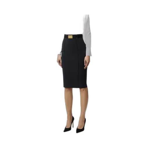 Skirt In Technical Bi-Elastic Fabric With Belt