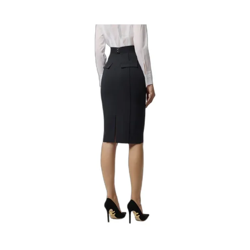 Skirt In Technical Bi-Elastic Fabric With Belt