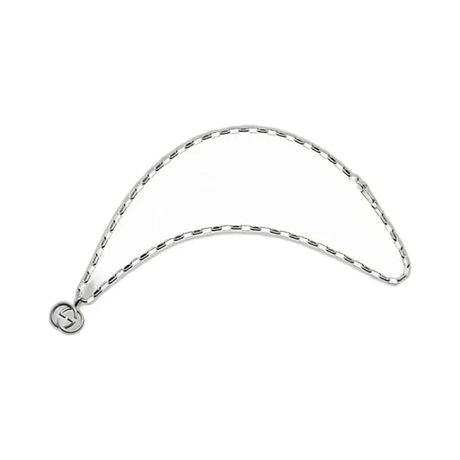 Three-Dimensional Double G Pendant Silver Necklace