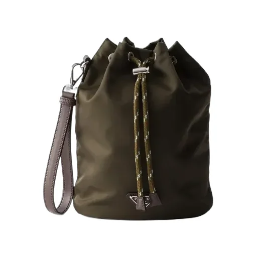 Prada Speedrock Re-Nylon And Leather Pouch