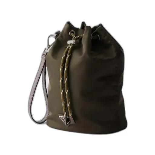 Prada Speedrock Re-Nylon And Leather Pouch